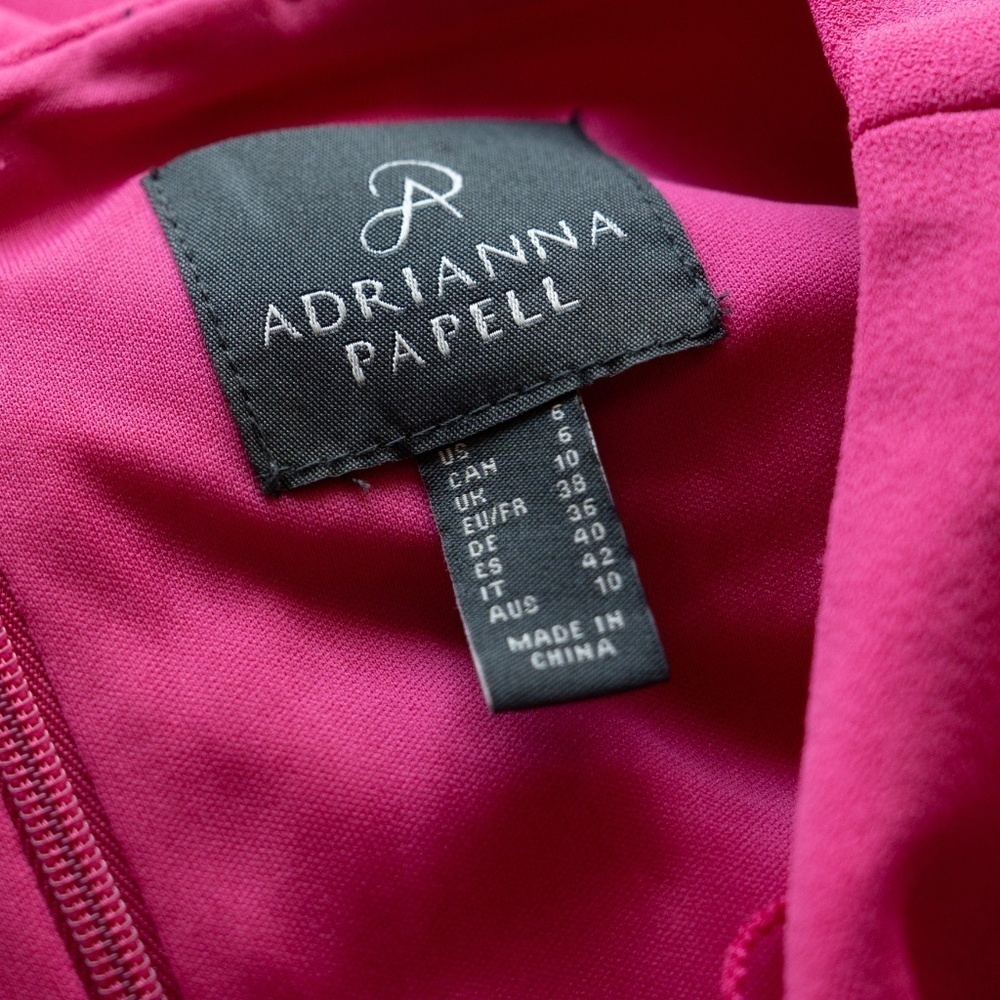 Adrianna Papell - Pink Knit Crepe Sheath Dress‎ - Picture 11 of 13